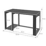 thumbnail of Secretária HWC-J26, secretária de computador, secretária de escritório, 120x60x76cm ~ preto-verde