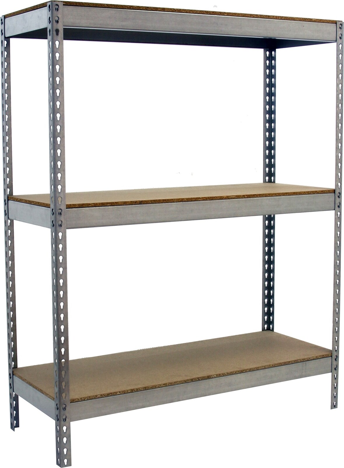 SimonRack Rayonnage industriel, 1500x1200x600 mm, 600 kg au point de flexion, 3 étagères bois, rayonnage garage, Galvanisé/Bois- Simonforte