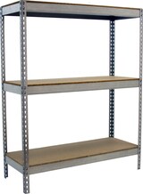 thumbnail of SimonRack Rayonnage industriel, 1500x1200x600 mm, 600 kg au point de flexion, 3 étagères bois, rayonnage garage, Galvanisé/Bois- Simonforte