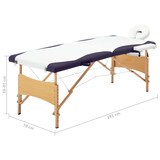 thumbnail of Helloshop26 - Opklapbare massagetafel massagebed bank sofa draagbare professionele cosmetische therapie Shiatsu Reiki 2 zones wit 02_0001812