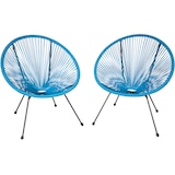 thumbnail of tectake Lot de 2 chaises de jardin Santana - bleu - 404409