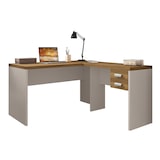 thumbnail of MF - Mesas de Escritório STUDIO 136 e STUDIO 90 com 2 Gavetas e Bilaminado Mel e Cacau 136 x 150 cm