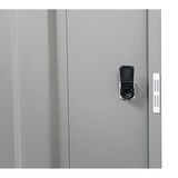 thumbnail of PROREGAL Abfallbehälter, ausziehbarer Tütenhalterung, 60L, HxBxT 90x40x38cmv, Dunkelgrau, Klappenaufkleber 4 Farben, Abfalltrennung