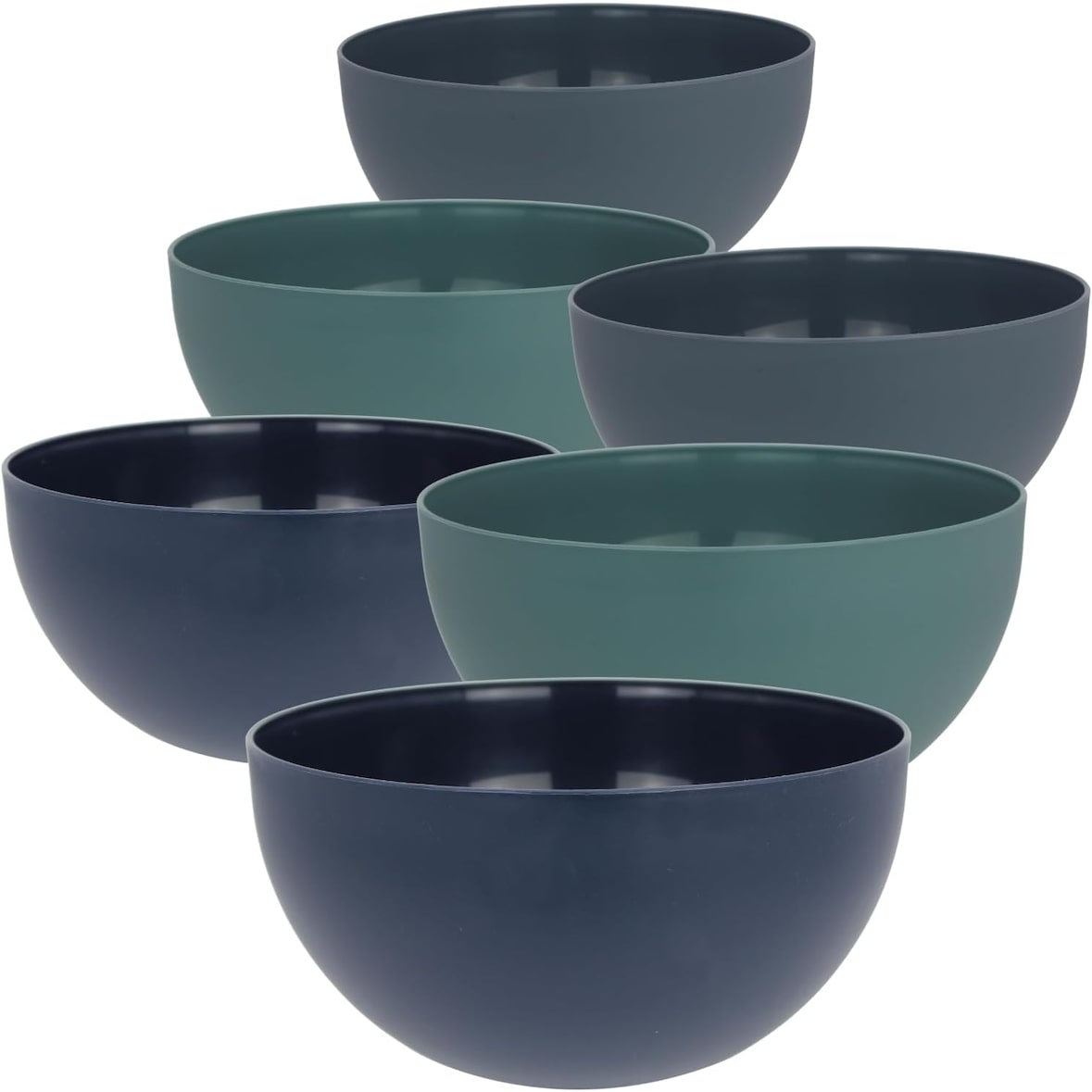 Salatschüssel-Set BOWLINA – 6-teilig – Ø 24 cm – H 12 cm – 4 Liter