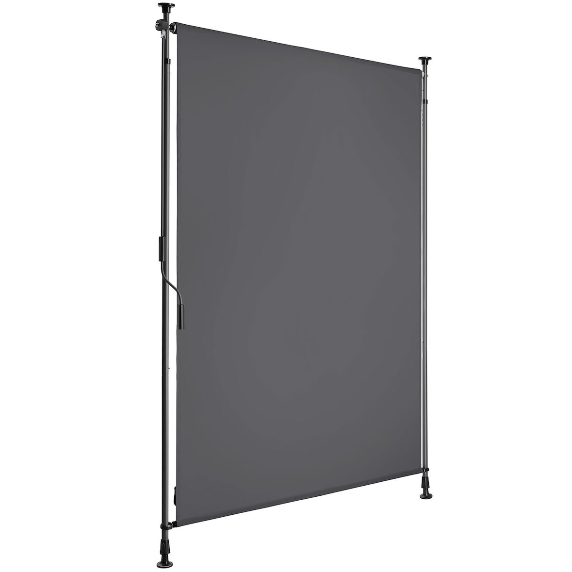 tectake Toldo de pinça TAIJA com manivela manual - 100 x 310 cm cinzento escuro