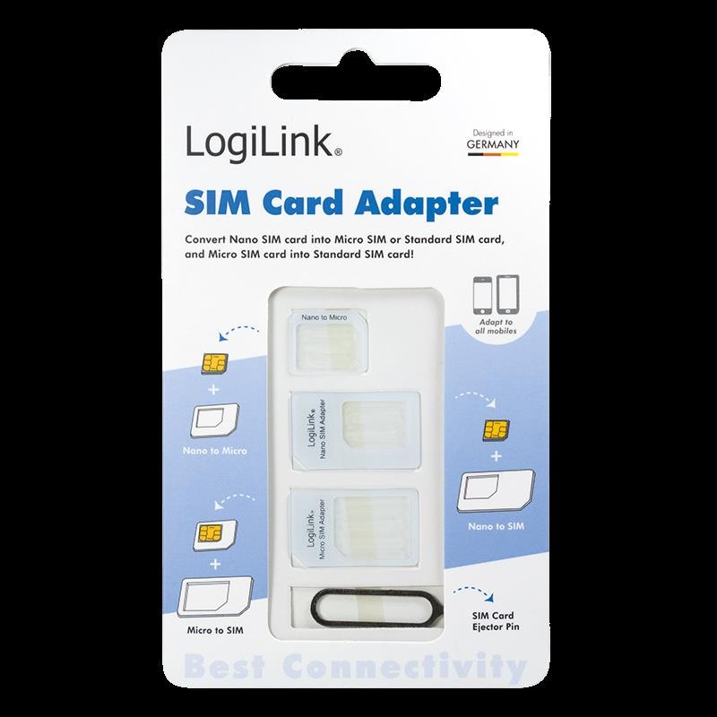 LogiLink AA0047 SIM-Karten-Adapter-Set Nano / Micro / Standard SIM(S)