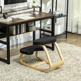 thumbnail of HOMCOM Sedia Inginocchiatoio in Tessuto Effetto Lino e Legno Nero