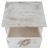 thumbnail of Cassettiera Forli, mobile, 4 cassetti con cuori 70x29x25cm, look shabby, vintage ~ bianco