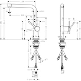 thumbnail of Hansgrohe Talis M54 Einhebel-Küchenmischer 270, Niederdruck, 1jet Chrom