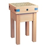 thumbnail of L2G Billot en bois sur piètement inox 90 x 100 x 50 cm L2G