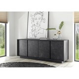 thumbnail of Matelpro - Buffet/bahut moderne 180 cm noir marbré Carrat - Moderne & Design -Noir marbré mat -  -Types de portes: Battantes