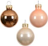thumbnail of 16 Weihnachtskugeln Glas 3,5cm glänzend Christbaumkugeln Weihnachtsbaumkugeln Klein Christbaumschmuck Weihnachtsbaumschmuck Mini Perle Brandy Mix