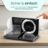 thumbnail of Emerio Multifunctionele Snijmachine - 100W, Dikte Verstelbaar 0-17mm - RVS Mes - Broodsnijmachine Elektrisch - MS-125000.1 Allessnijder Zwart