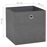 thumbnail of vidaXL Aufbewahrungsboxen 4 Stk. Vliesstoff 28x28x28 cm Grau