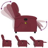thumbnail of vidaXL Massagesessel Weinrot Stoff