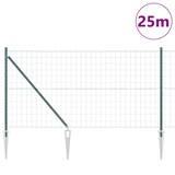 thumbnail of vidaXL Zaun mit Pfosten Grün 1,2 x 25 m Stahl
