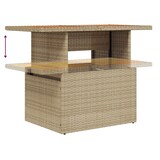 thumbnail of vidaXL 9-teiliges Garten-Esszimmer-Set mit Kissen in Beige aus Poly Rattan und Akazie