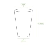 thumbnail of greenbox - Pappbecher 400 ml / 16 oz, Ø 90 mm, braun, 50 St.
