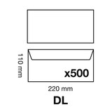 thumbnail of Calligraphe 500x Umschläge selbstklebend 110x220mm/DL, 80g - Weiß 692C