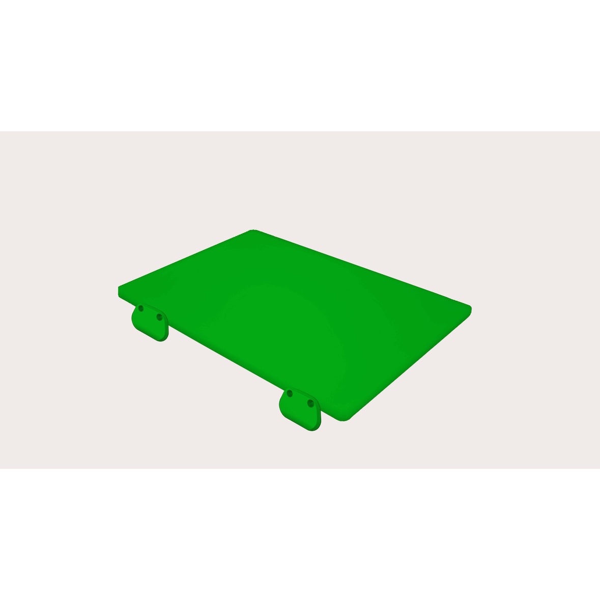METRO PROFESSIONAL Polyethyleen snijplank, 60 x 40 x 2 cm, met stop, groen