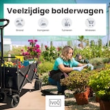 thumbnail of IvoQ Premium Bolderkar Opvouwbaar - Extra Degelijk & Hoge Kwaliteit - 120KG Draagkracht - Brede Wielen - Zwart
