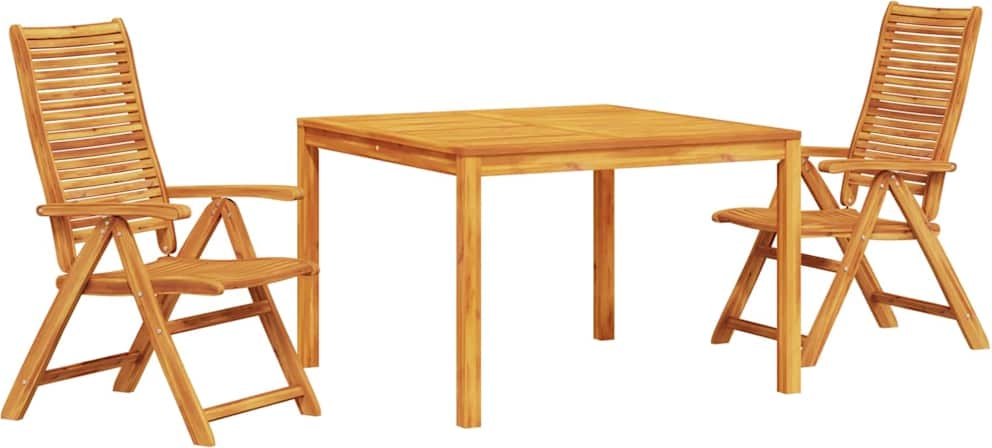 vidaXL Garten Essgruppe 3 pcs Braun Massivholz Akazie