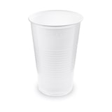 thumbnail of 100x Trinkbecher Getränkebecher weiß mit Eichstrich bei 0,5l | 500 ml PP