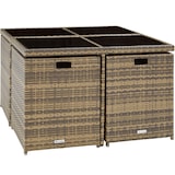 thumbnail of tectake Conjunto de rattan e alumínio MANHATTAN  Natural