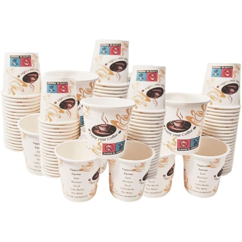 Lauroo Espresso TO GO Becher, Coffee To Go Becher, Kaffeebecher – TO GO 100 ml, 4 oz (20 x 50) -1000 Stück