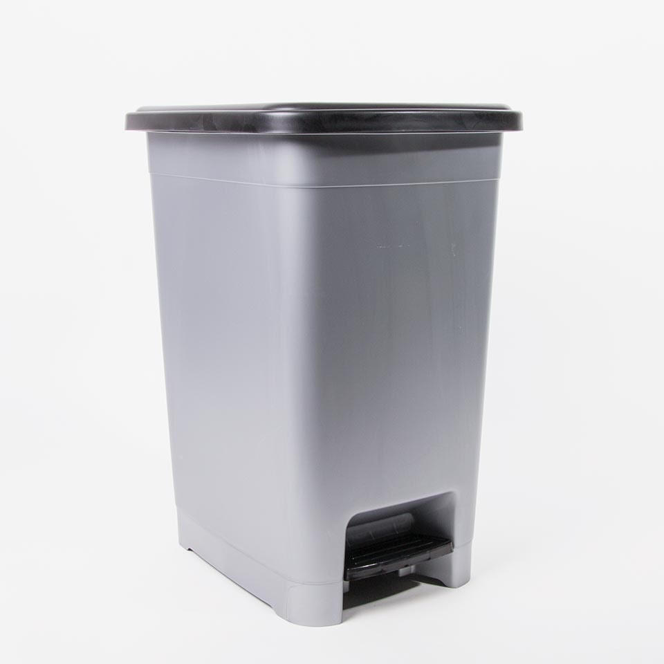 Balde do Lixo DUSTBIN com Pedal Cinza 25L