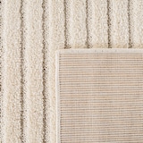 thumbnail of Carpetsale24 Teppich Läufer 80x250 cm Creme Hochflor Skandi Boho Karo Design Hoch-Tief Effekt Weicher Flauschig Pflegeleicht für Schlafzimmer, Flur