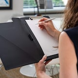 thumbnail of Porte-bloc à rabat Rillstab A4 similicuir noir, RI98850