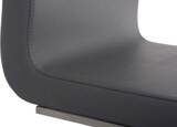 thumbnail of Décoshop26 - Set aus 2 Esszimmer-/Küchen-/Wartezimmerstühlen aus grauem PVC mit Kufengestell aus Edelstahl 10_0001597