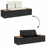 thumbnail of vidaXL Garten-Sofa-Set 7 pcs Schwarz 55 x 62 x 69 cm Poly Rattan