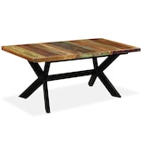 thumbnail of vidaXL Eettafel massief oud hout en stalen frame 180 cm