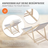 thumbnail of ECD Germany 10er Set Liegestuhl klappbar Hellgrau Holz, verstellbar 3 Positionen bis 120 kg, Sonnenliege Garten Strand