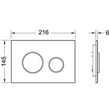 thumbnail of TECEloop WC-Betätigungsplatte f. 2-Mengentechn. Gl we T. chrom matt