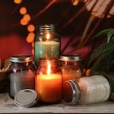 thumbnail of Duftkerze Citronella im Glas mit Deckel grau Echtwachs Outdoorkerze