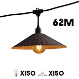 thumbnail of Lumisky Guirlande connectable VINTY 150 ampoules E27 62M Acier Gris
