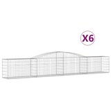 thumbnail of vidaXL Gabionen mit Hochbogen 6 Stk. 400x50x60/80cm Verzinktes Eisen