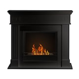 thumbnail of Lareira a bioetanol de piso Cambridge em madeira preta 110x37x102h