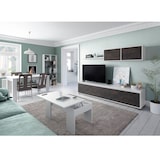 thumbnail of Parete Attrezzata Mobile Mobile Soggiorno TV con Mensola e Modulo Sospeso Salotto Legno Base Televisione Sala da Pranzo 200x41x43 cm Bianco E Ossido