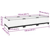 thumbnail of Helloshop26 - Hochbeet für Pflanzen Blumen Terrasse Garten 120 x 40 x 23 cm weißes Polypropylen 02_0039196