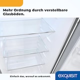 thumbnail of Exquisit Vollraumkühlschrank KS320-V-H-040D inoxlook | Nutzinhalt: 242 L | 5 Glasablagen | LED-Beleuchtung | Ohne Gefrierfach