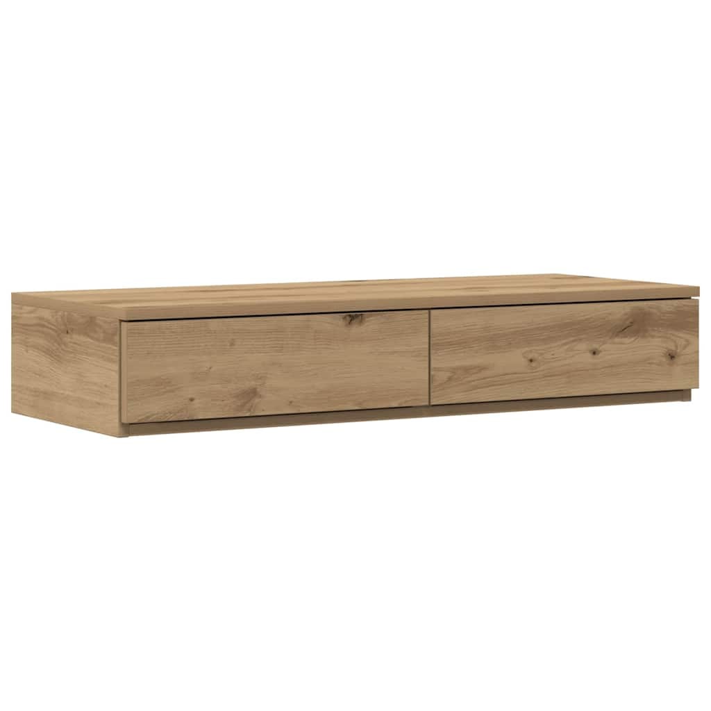 Tiroirs de lit avec tiroir Chêne artisanal 90 x 36,5 x 16,5 cm Modèle Bois Naturel Blanche