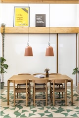 thumbnail of studio 290, rosafarbene metallpendelleuchte, faro barcelona