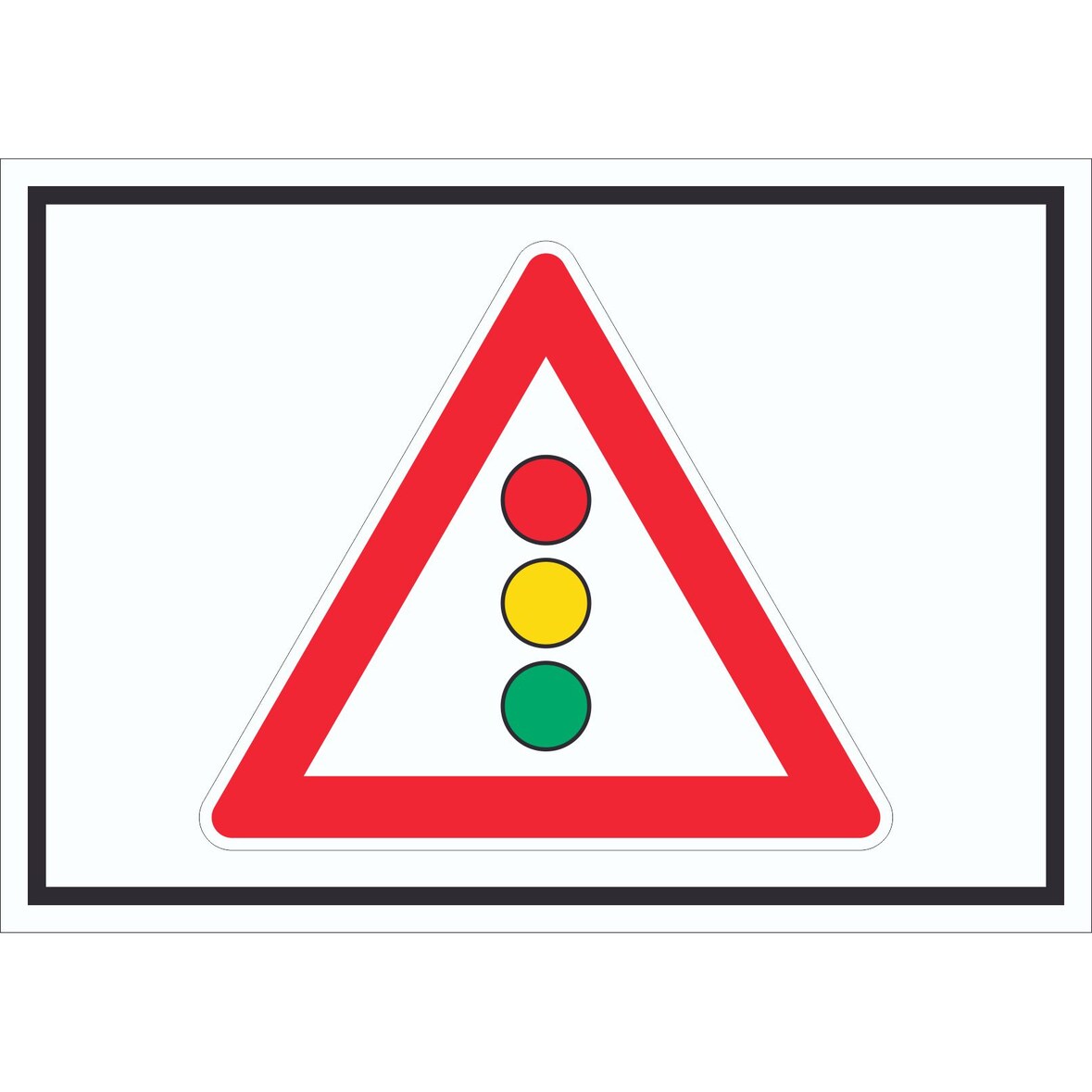 Schild Achtung Ampel Symbol A6 (105x148mm)