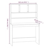 thumbnail of Bureau avec étagères Blanc 102x45x148 cm Bois d'ingénierie Modèle Apex Vent