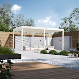 thumbnail of Weide Classic | Pergola Aluminium freistehend | 3 x 5,3 M | Lamellendach weiß
