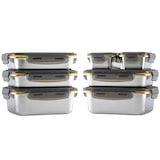 thumbnail of PIKA - Lot de 7 boites alimentaires en inox - 3x 820ml + 2x 1200ml + 2x 260ml – Hermétique - Compatible au micro-ondes, four, congélateur - Batch cook